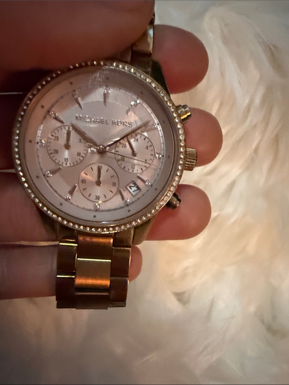 Michael Kors Rose Gold Chronograph Bracelet Watch